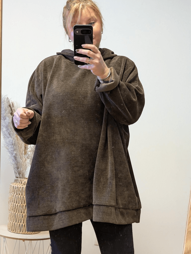 Pull capuche astride choco TU 40/46
