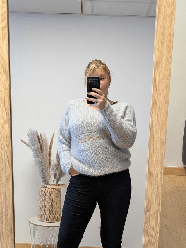 Pull amour gris TU 36/44