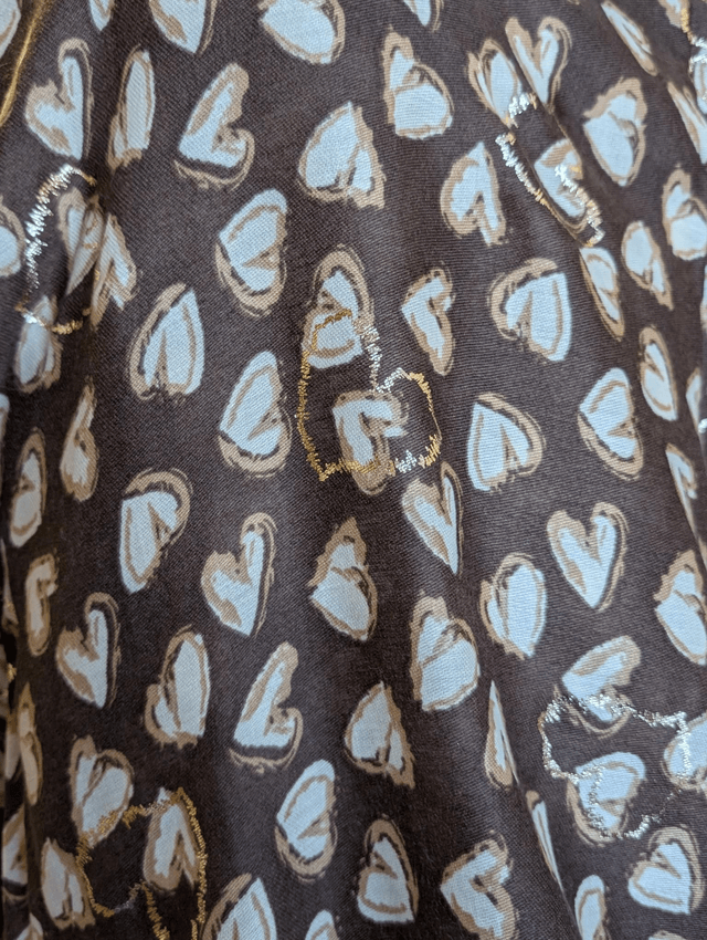 Foulard coeur chocolat 