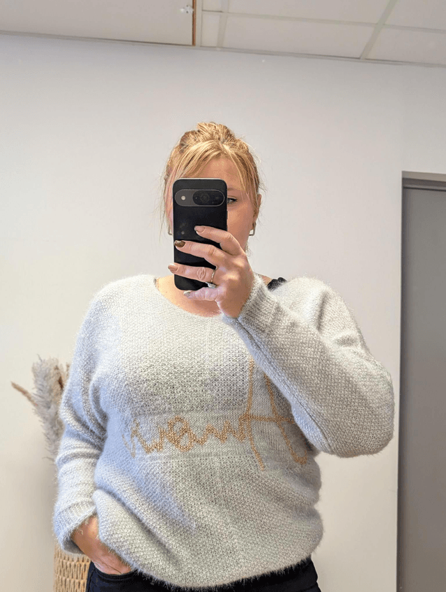 Pull amour gris TU 36/44