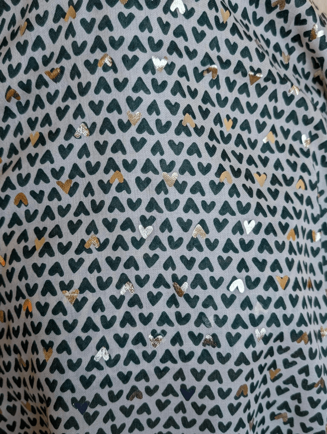 Foulard petit coeur vert