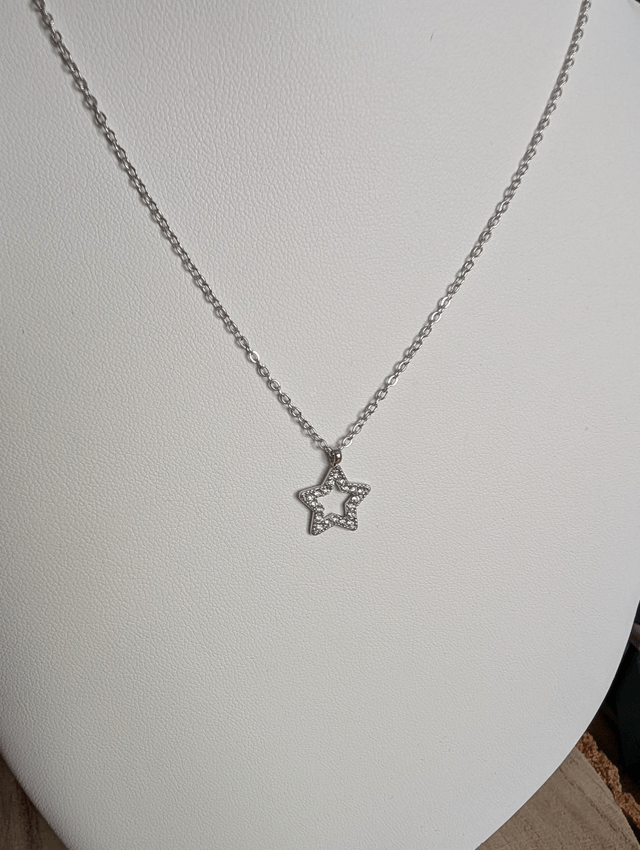 Collier étoile argenté 