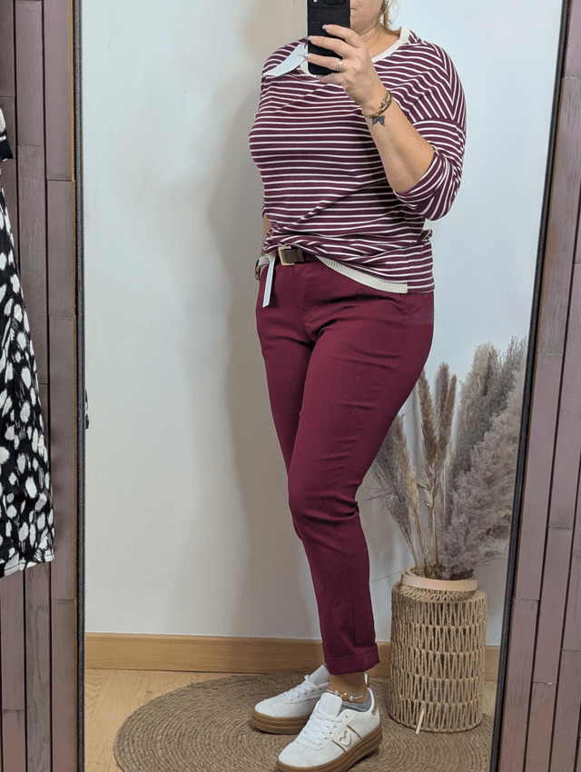 Pantalon Axel bordeau Du S au XXL