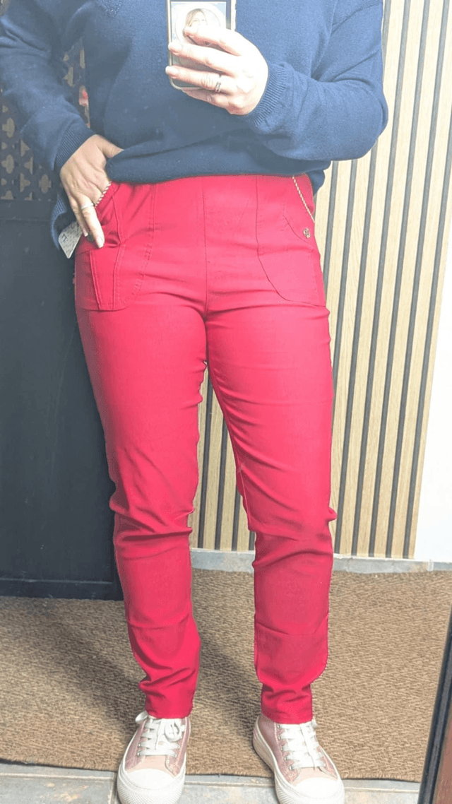 Pantalon nino rouge Taille 52