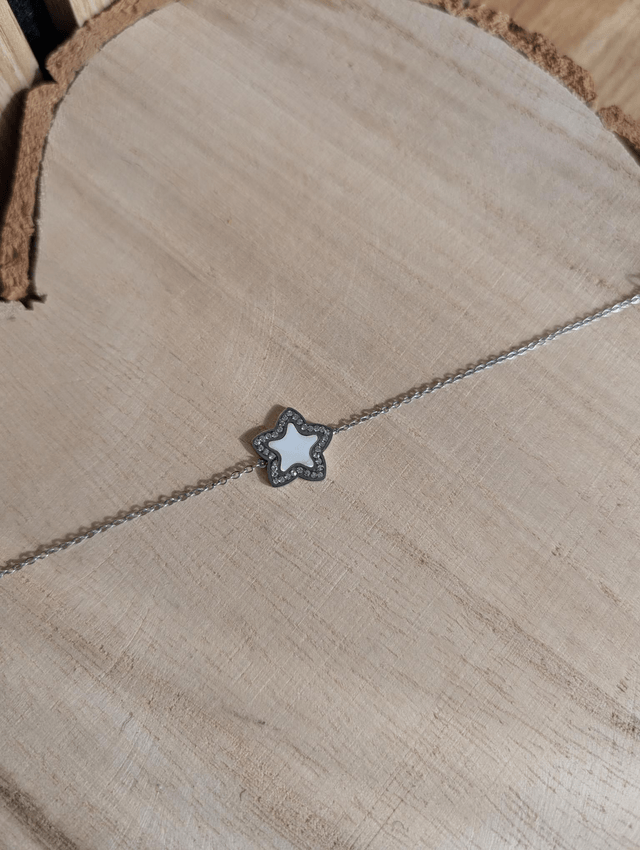 Bracelet étoile argenté 