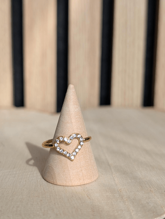 Bague coeur argenté 