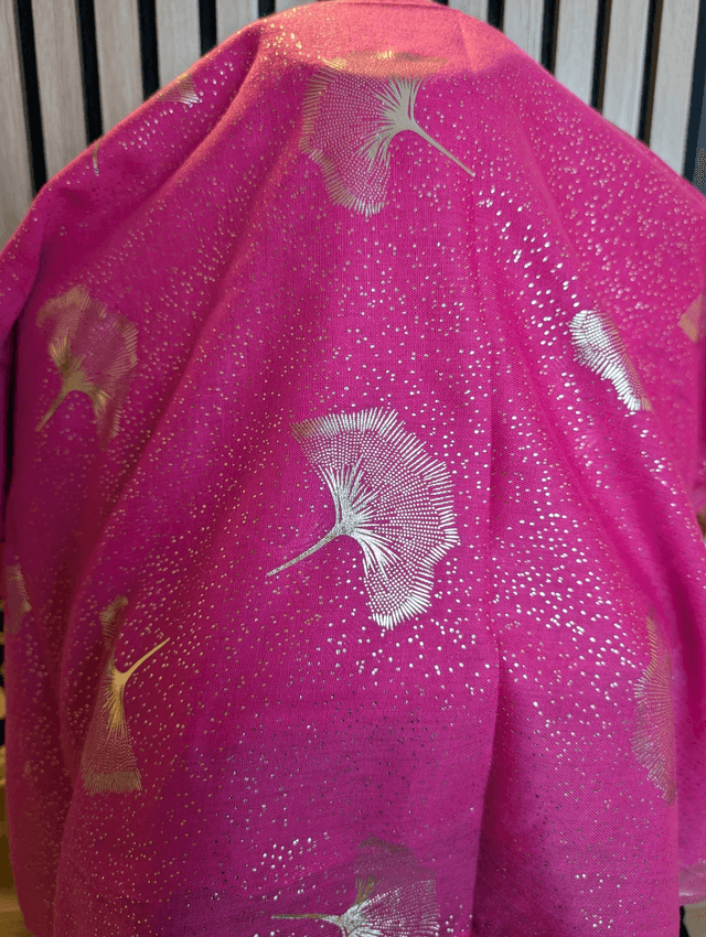 Foulard plumetis fushia