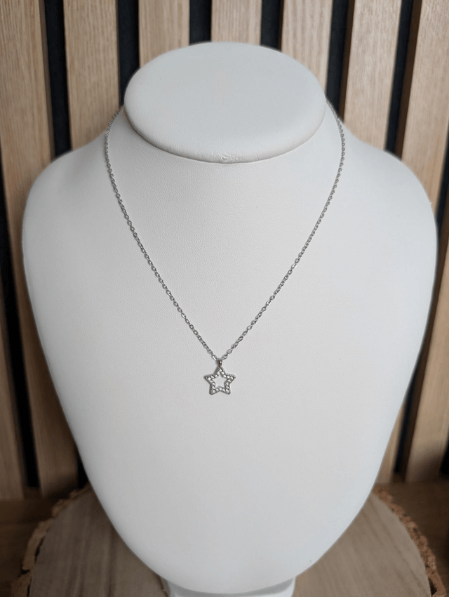 Collier étoile argenté 