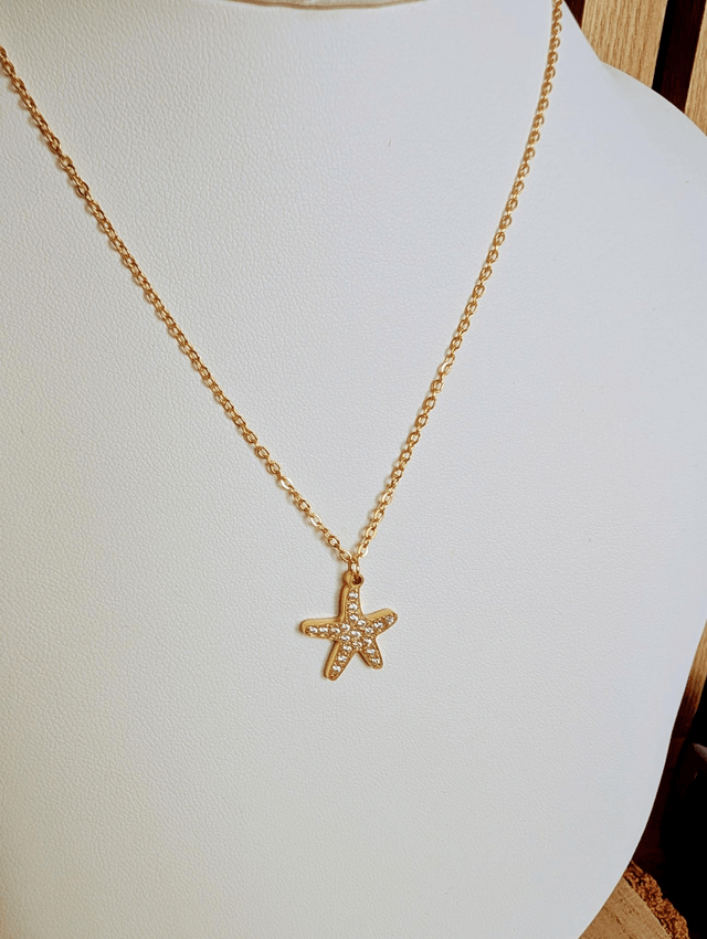 Collier doré étoile de mer
