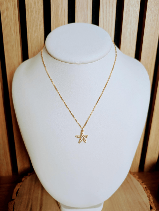 Collier doré étoile de mer