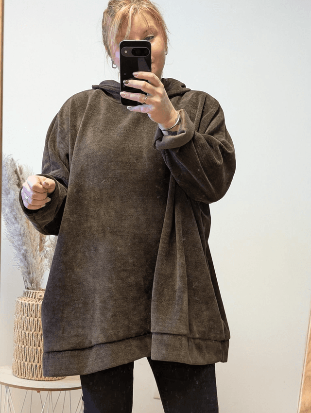 Pull capuche astride choco TU 40/46