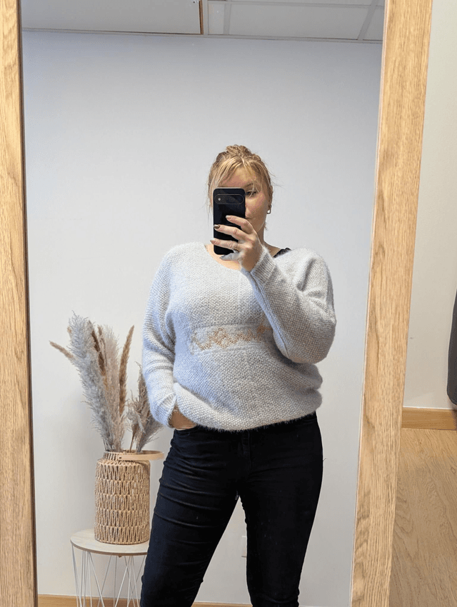Pull amour gris TU 36/44