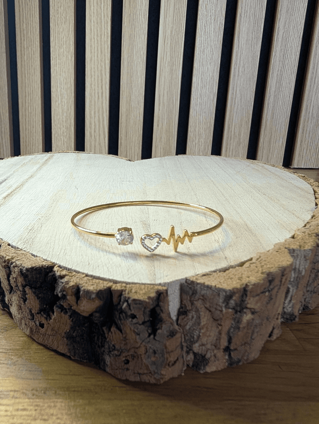 Jonc battement de coeur doré