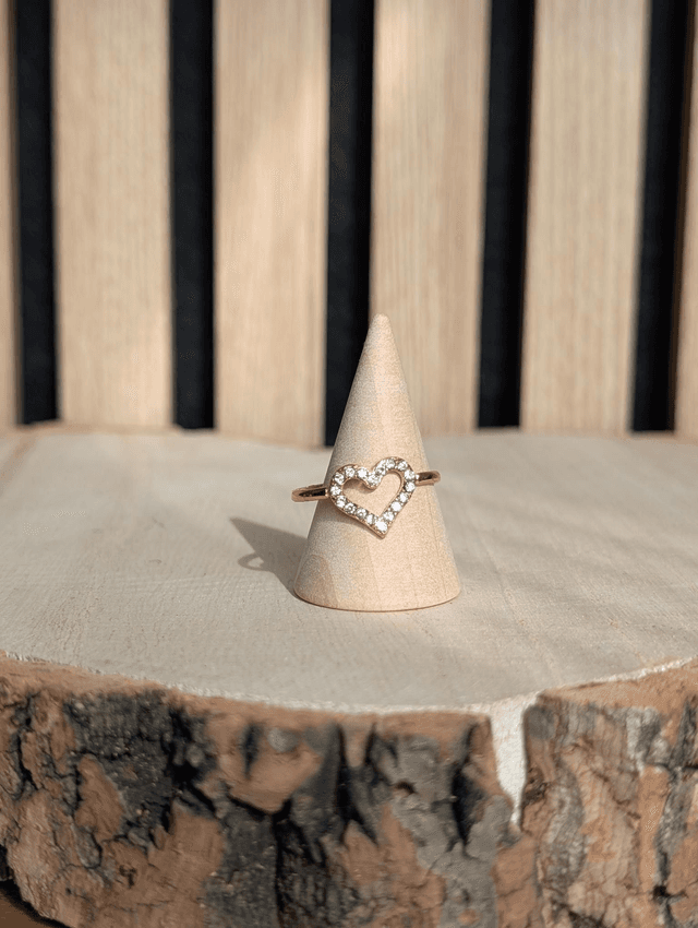 Bague coeur argenté 