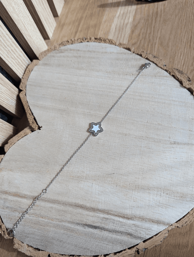 Bracelet étoile argenté 