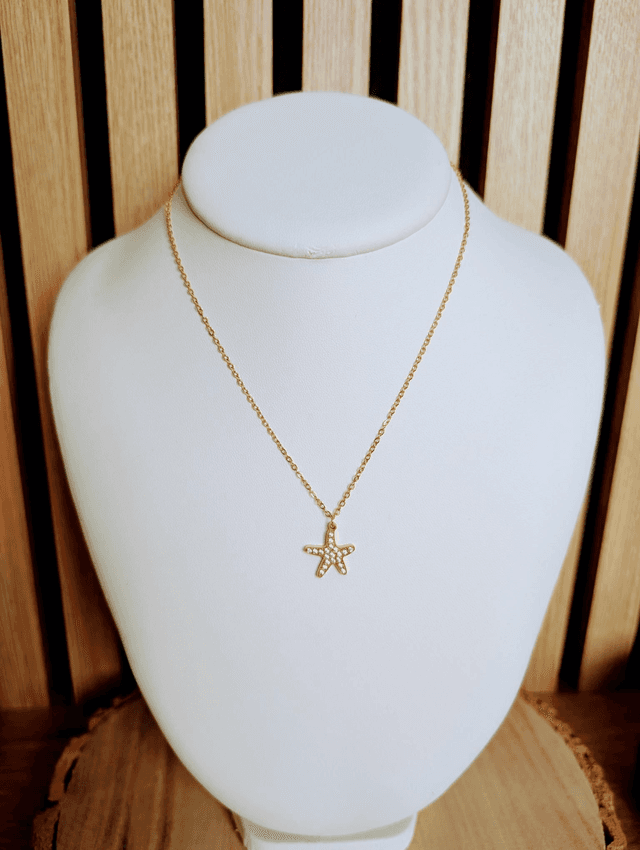 Collier doré étoile de mer