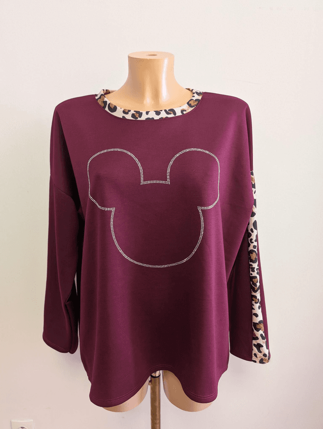Top mickey bordeaux TU 44/50